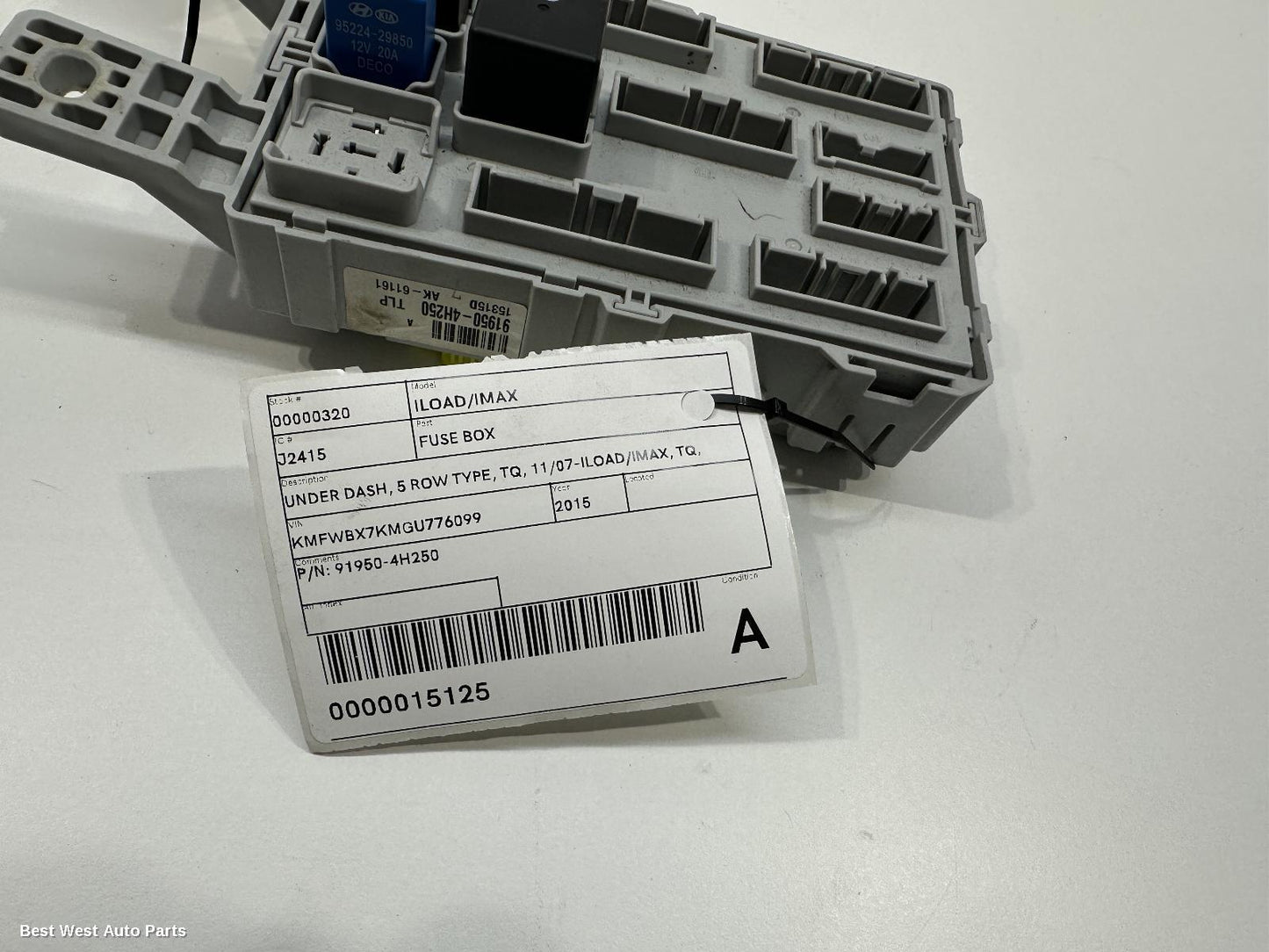 2015 HYUNDAI ILOAD/IMAX Fuse Box