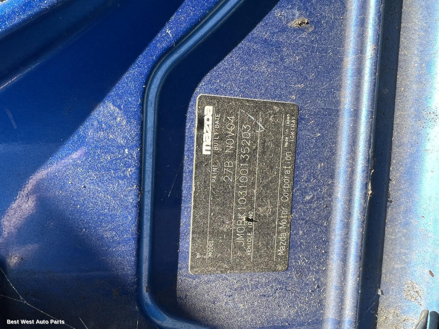 2005 MAZDA 3 Right Taillight