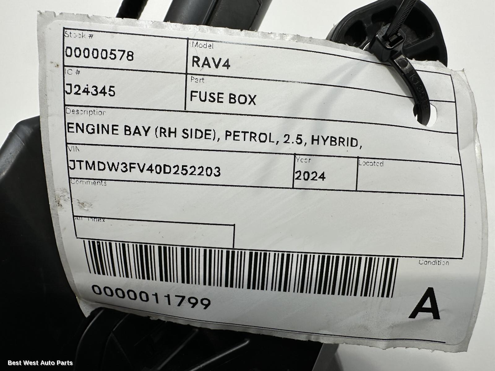2024 TOYOTA RAV4 Fuse Box