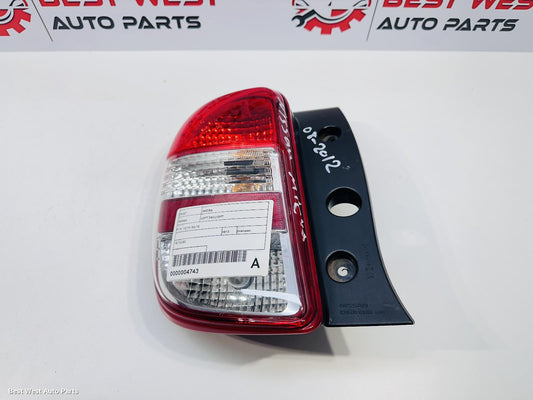 2012 NISSAN MICRA Left Taillight