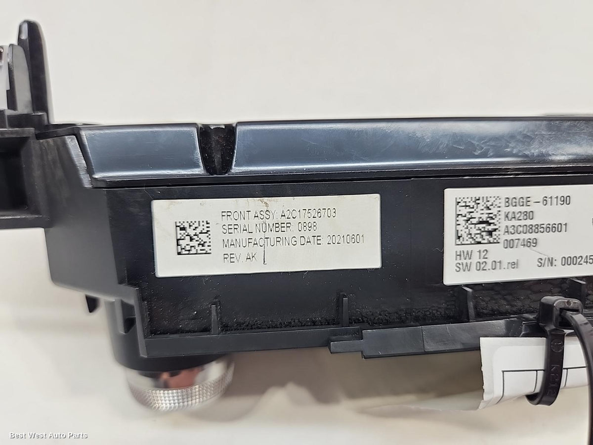 2021 MAZDA 3 Heater/Ac Controls
