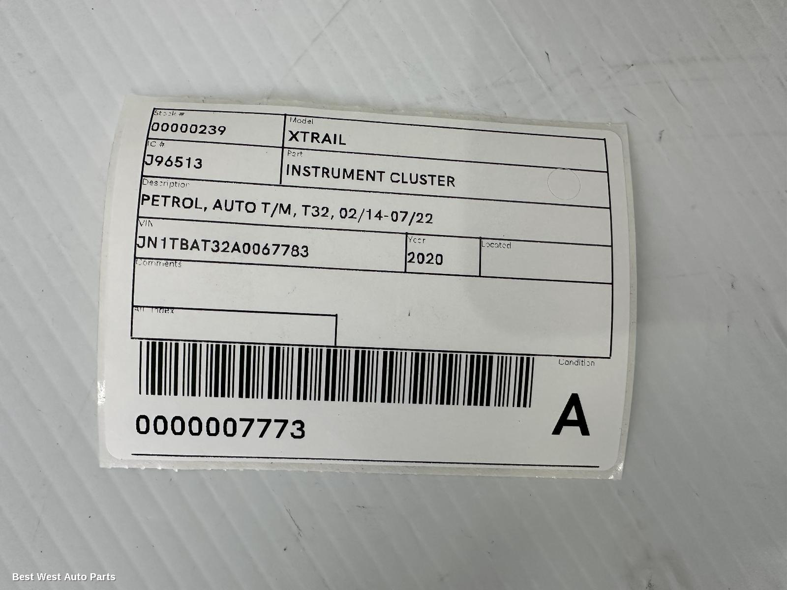 2020 NISSAN XTRAIL Instrument Cluster