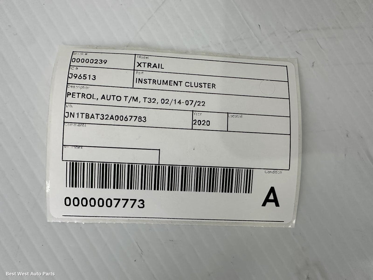 2020 NISSAN XTRAIL Instrument Cluster