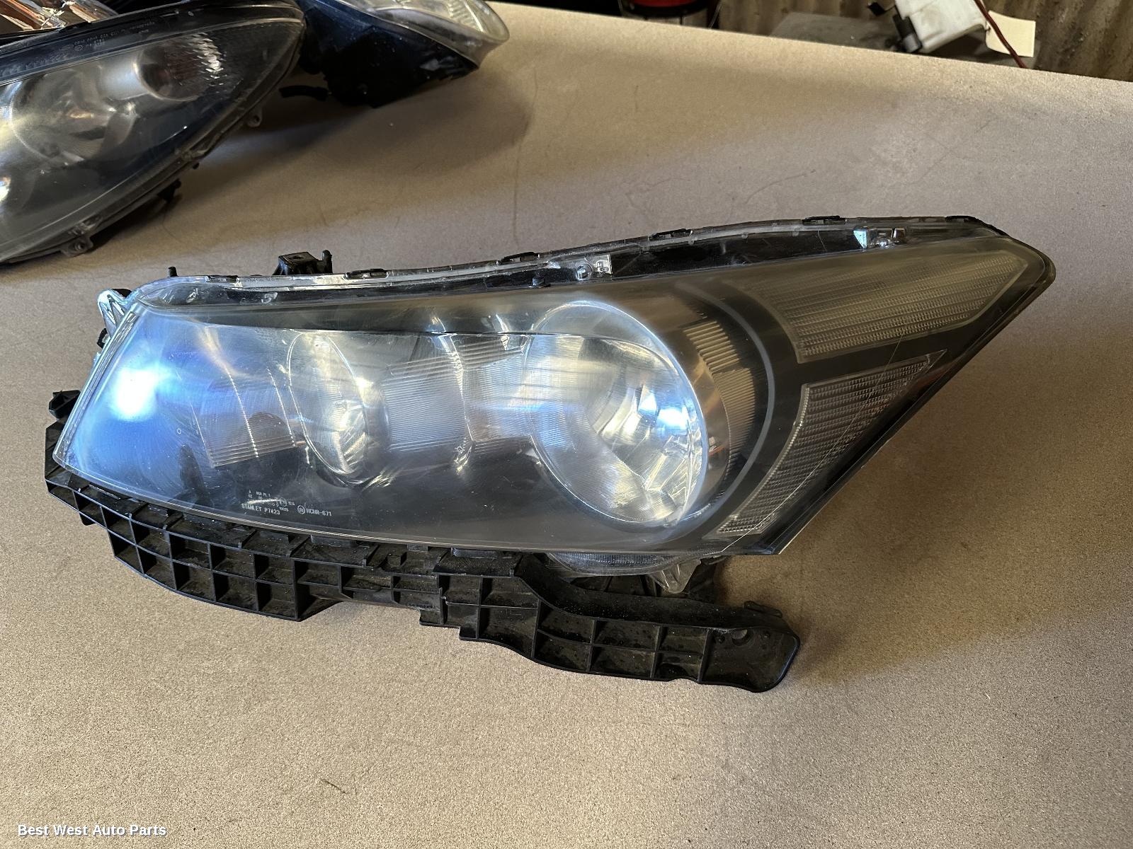 2012 HONDA ACCORD Left Headlamp