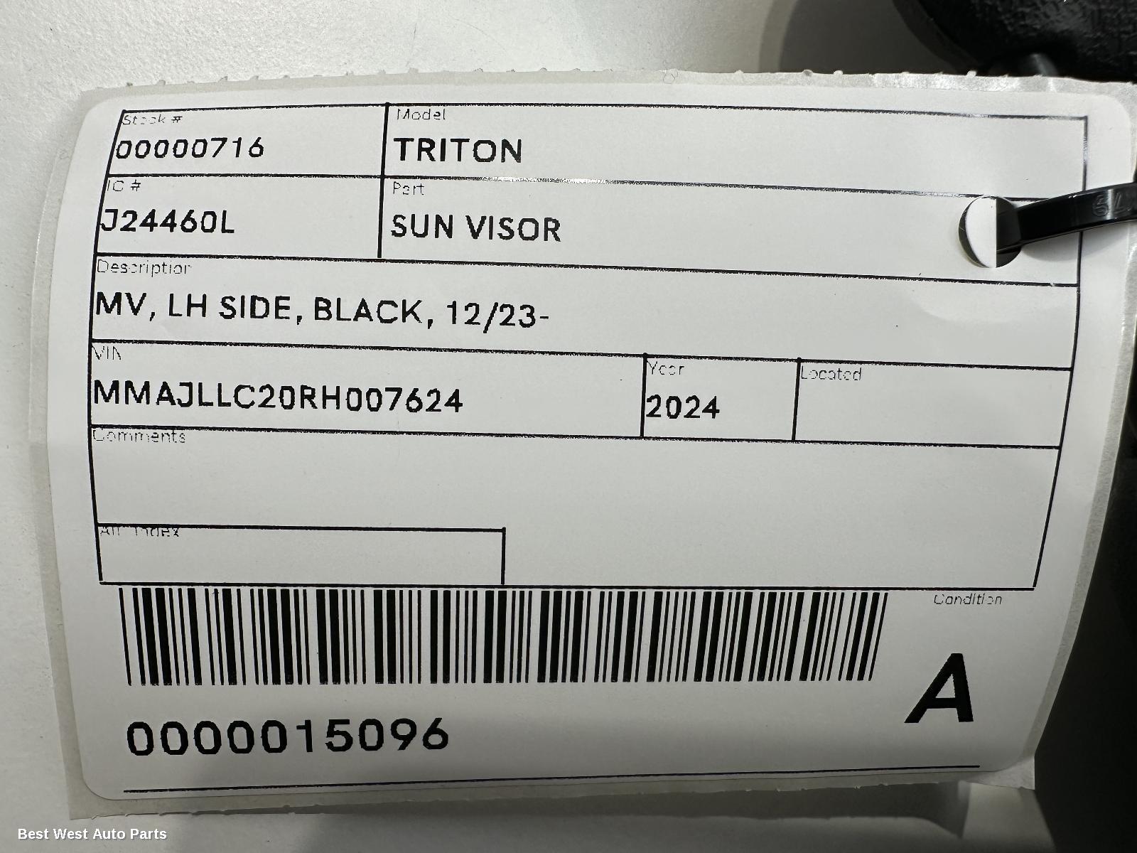 2024 MITSUBISHI TRITON Sunvisor