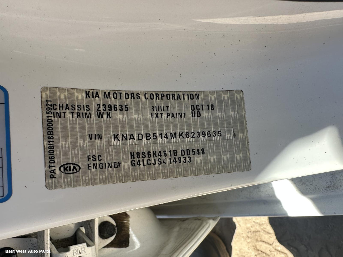 2018 KIA RIO Brake Booster