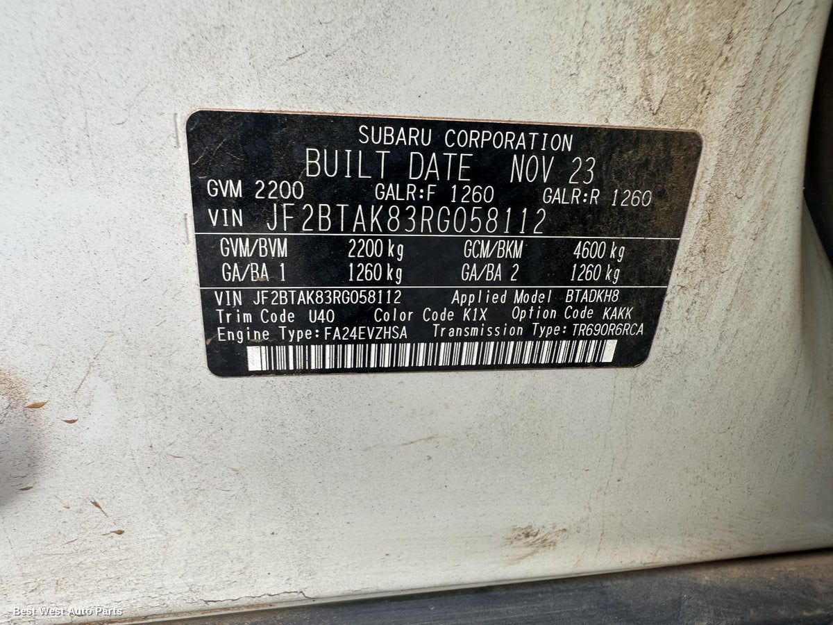2024 SUBARU OUTBACK Combination Switch