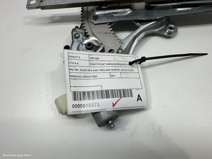 2021 MITSUBISHI TRITON Right Front Window Reg/Motor