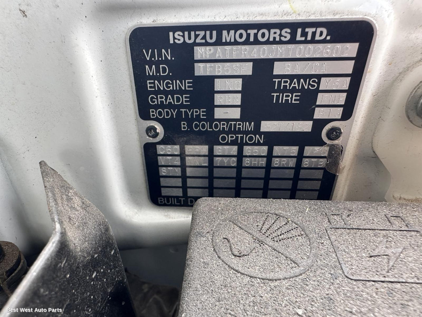 2020 ISUZU DMAX Particulate Filter/Dpf