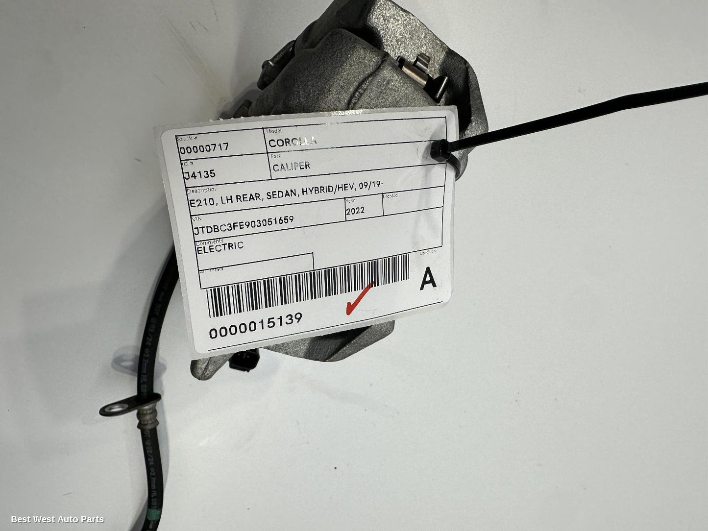 2022 TOYOTA COROLLA Caliper