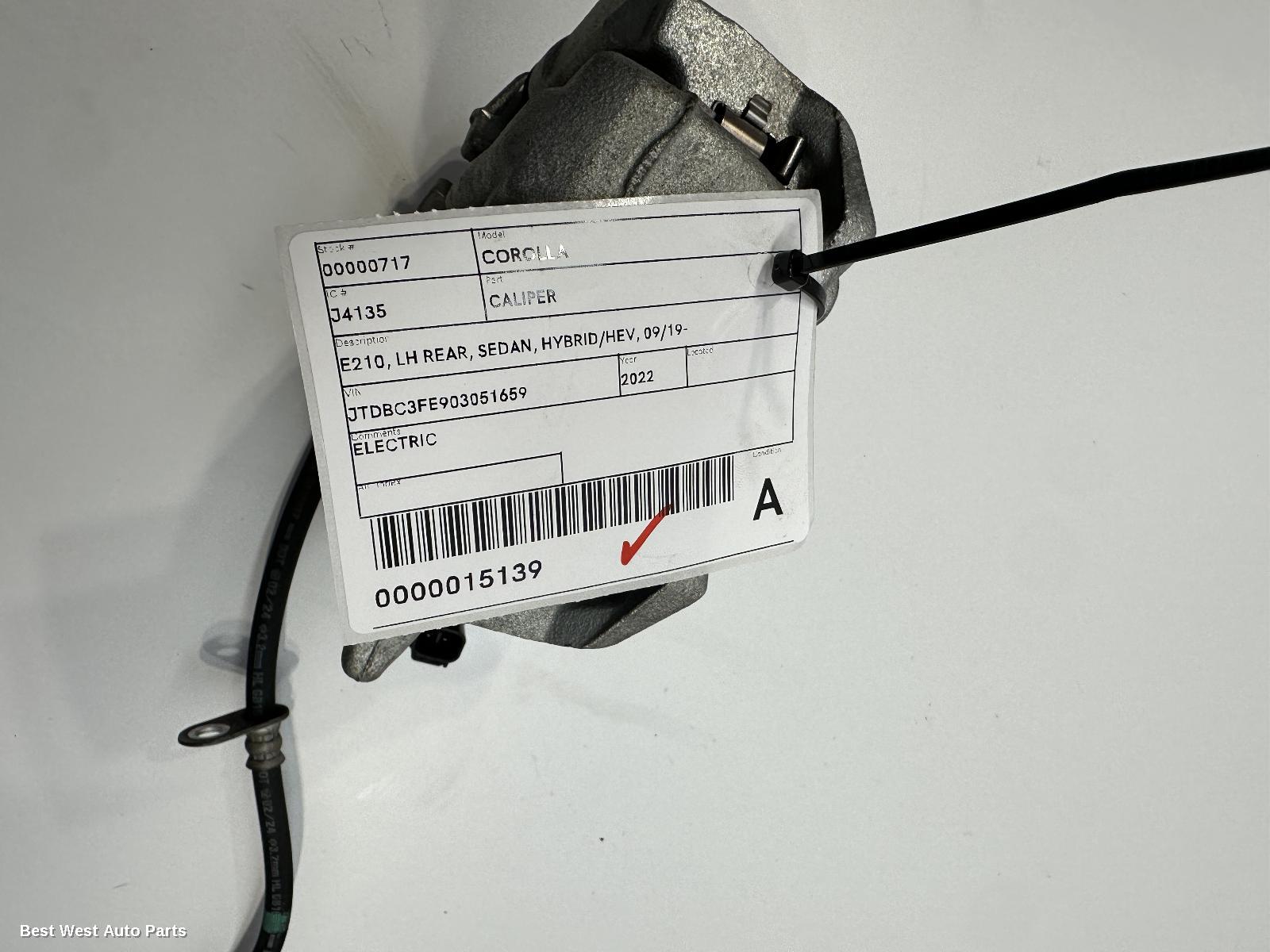 2022 TOYOTA COROLLA Caliper