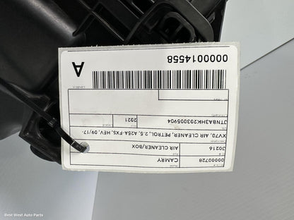 2021 TOYOTA CAMRY Air Cleaner/Box