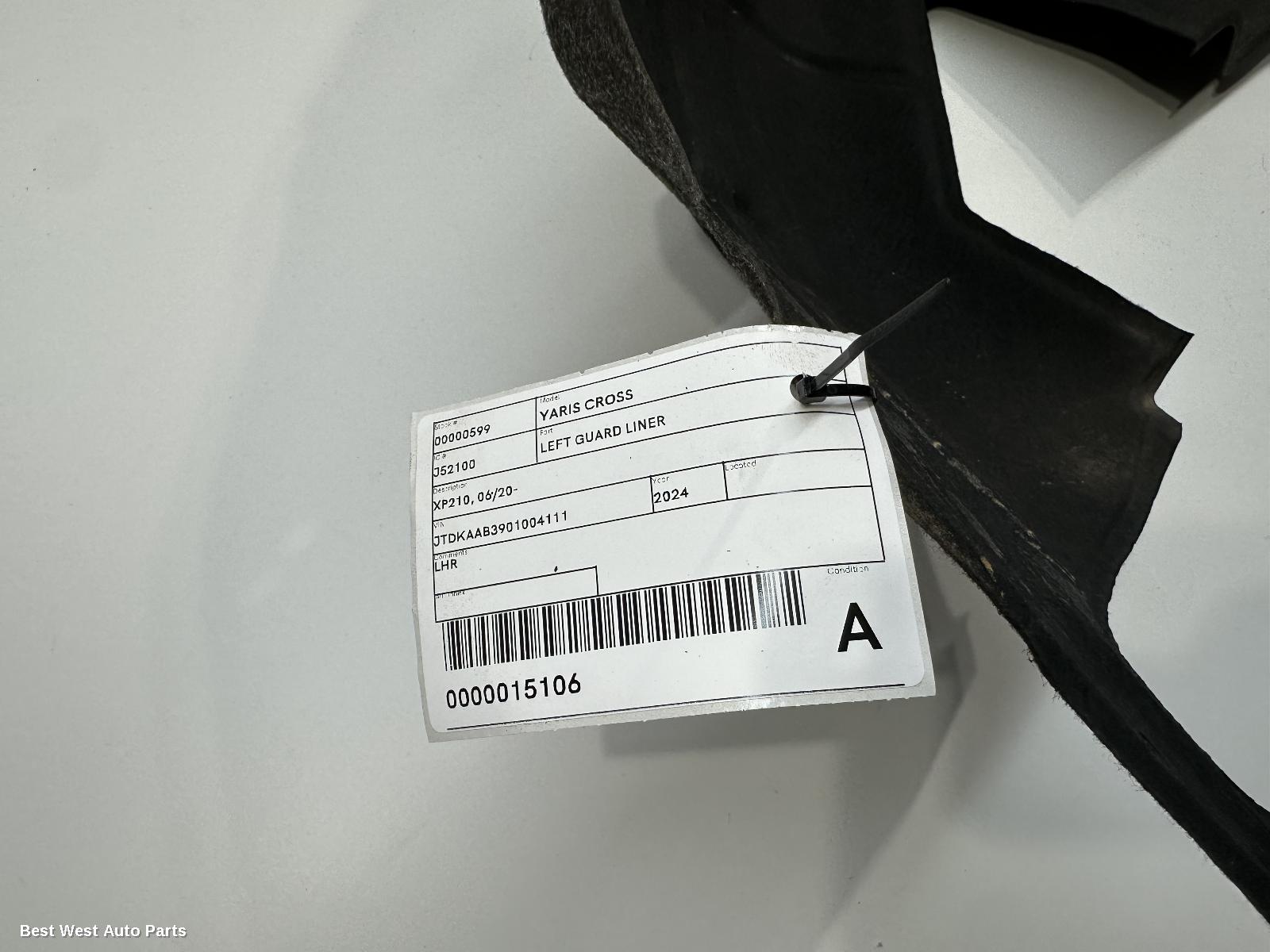 2024 TOYOTA YARIS CROSS Left Guard Liner