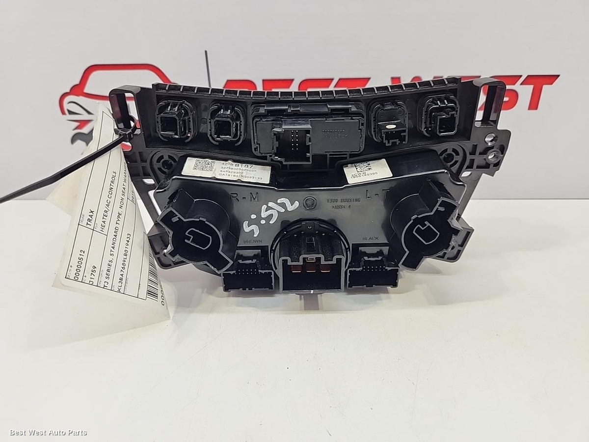 2019 HOLDEN TRAX Heater/Ac Controls