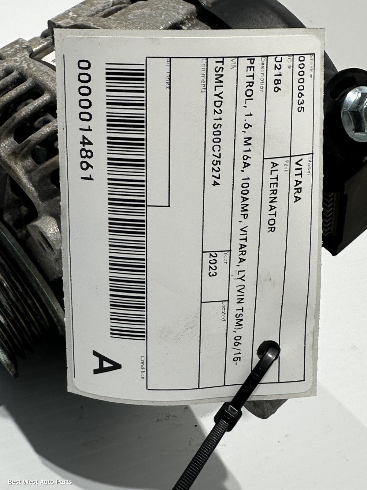 2023 SUZUKI VITARA Alternator
