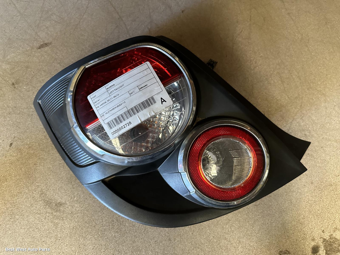 2011 HOLDEN BARINA Left Taillight