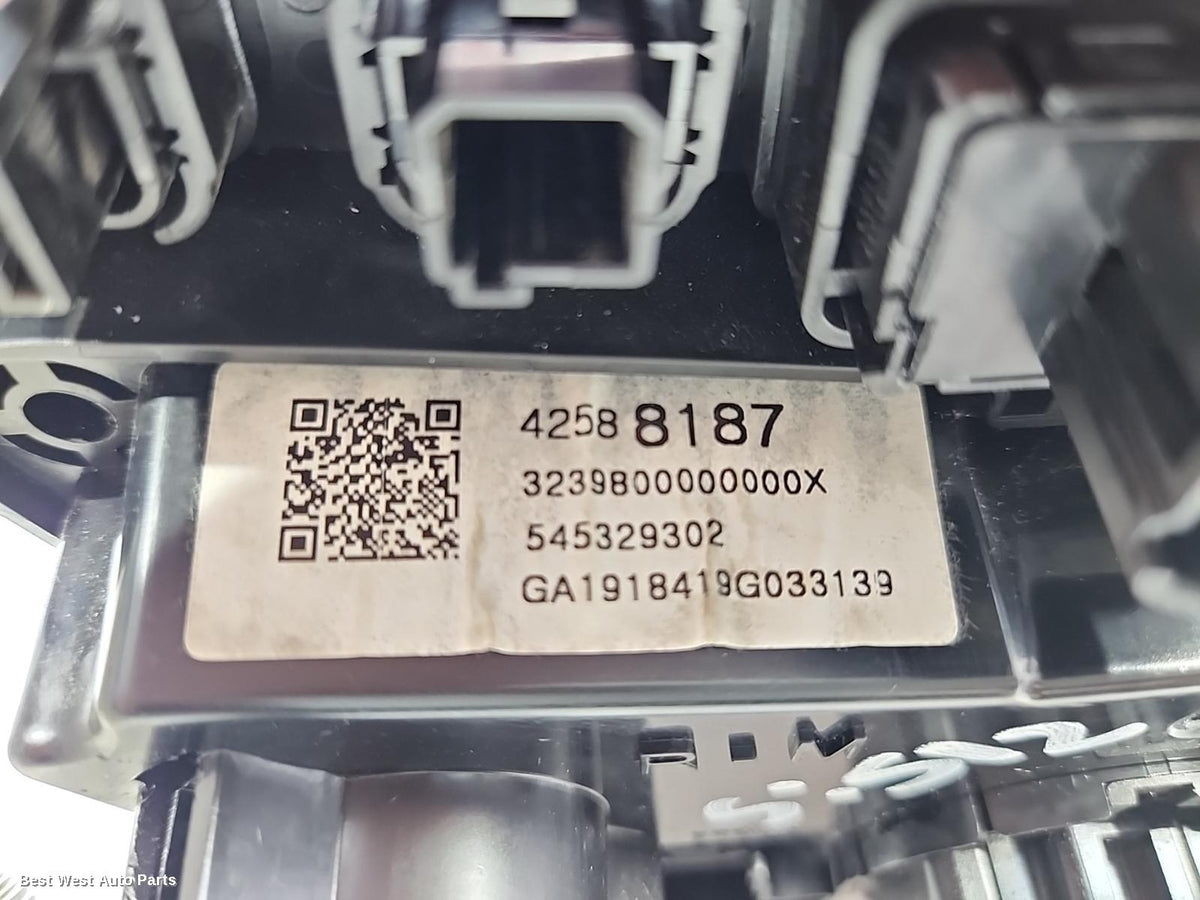 2019 HOLDEN TRAX Heater/Ac Controls