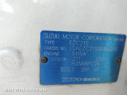 2008 SUZUKI SWIFT Left Front Door