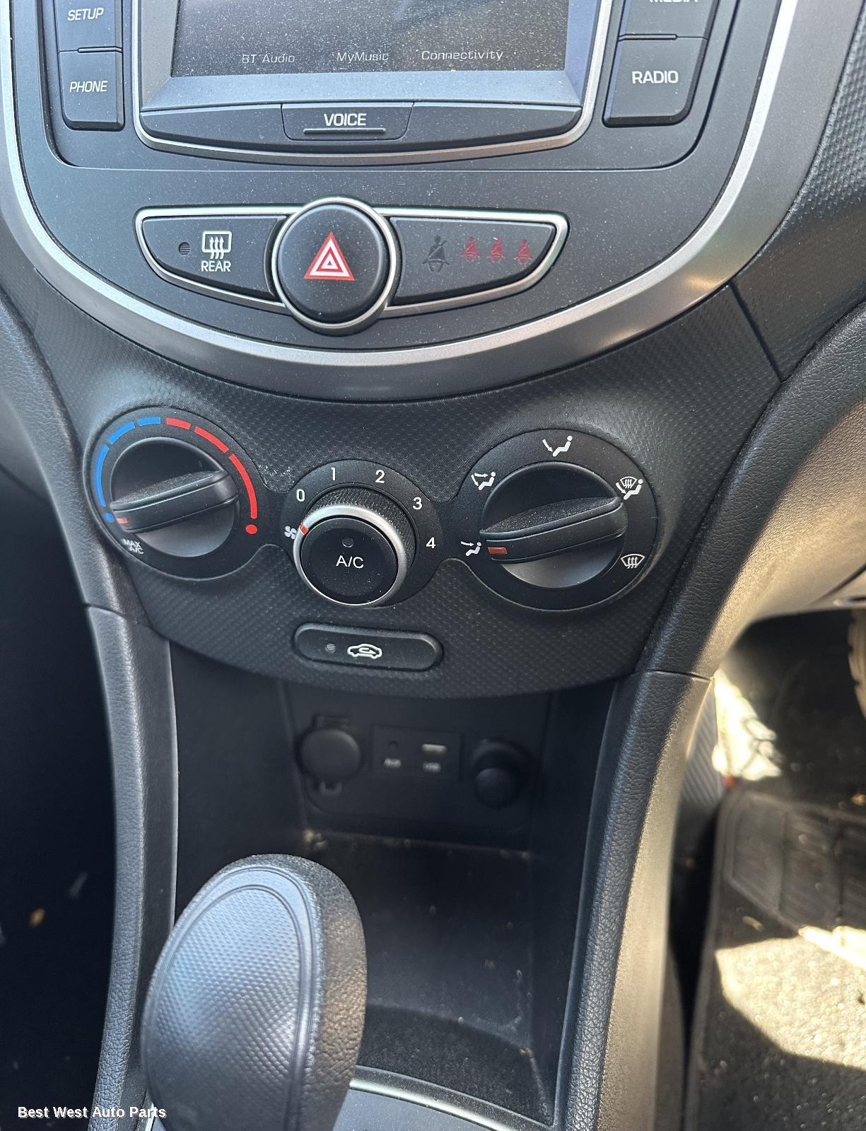 2016 HYUNDAI ACCENT Heater/Ac Controls