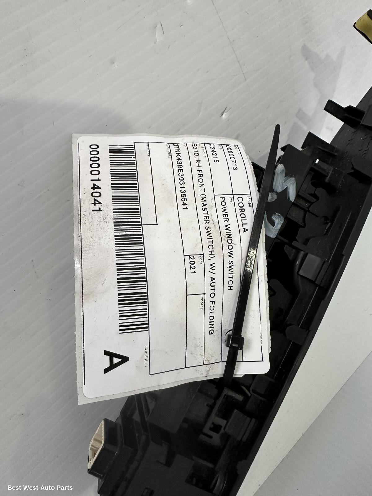 2021 TOYOTA COROLLA Pwr Dr Wind Switch