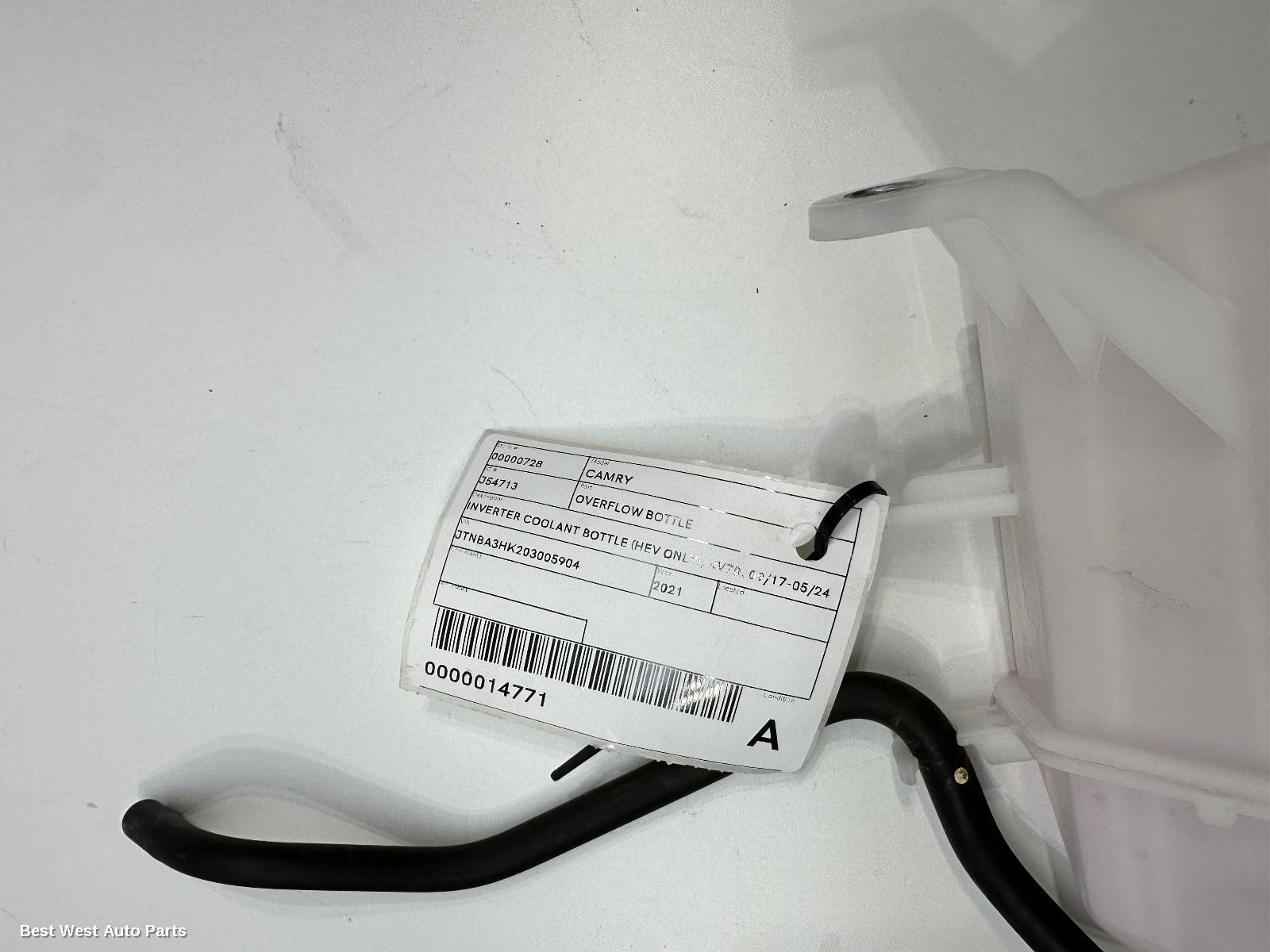 2021 TOYOTA CAMRY Overflow Bottle