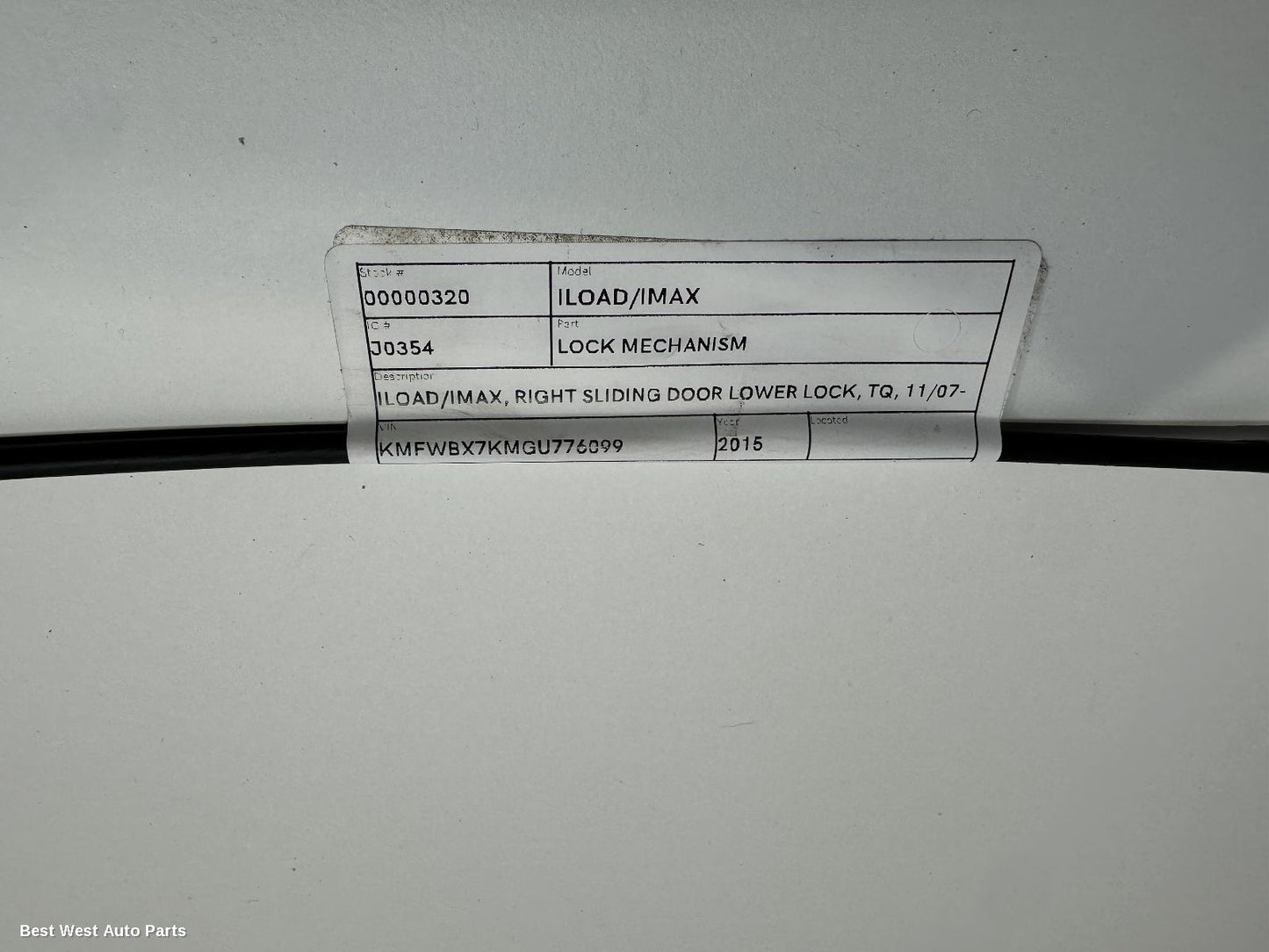 2015 HYUNDAI ILOAD/IMAX Door/Boot/Gate Lock