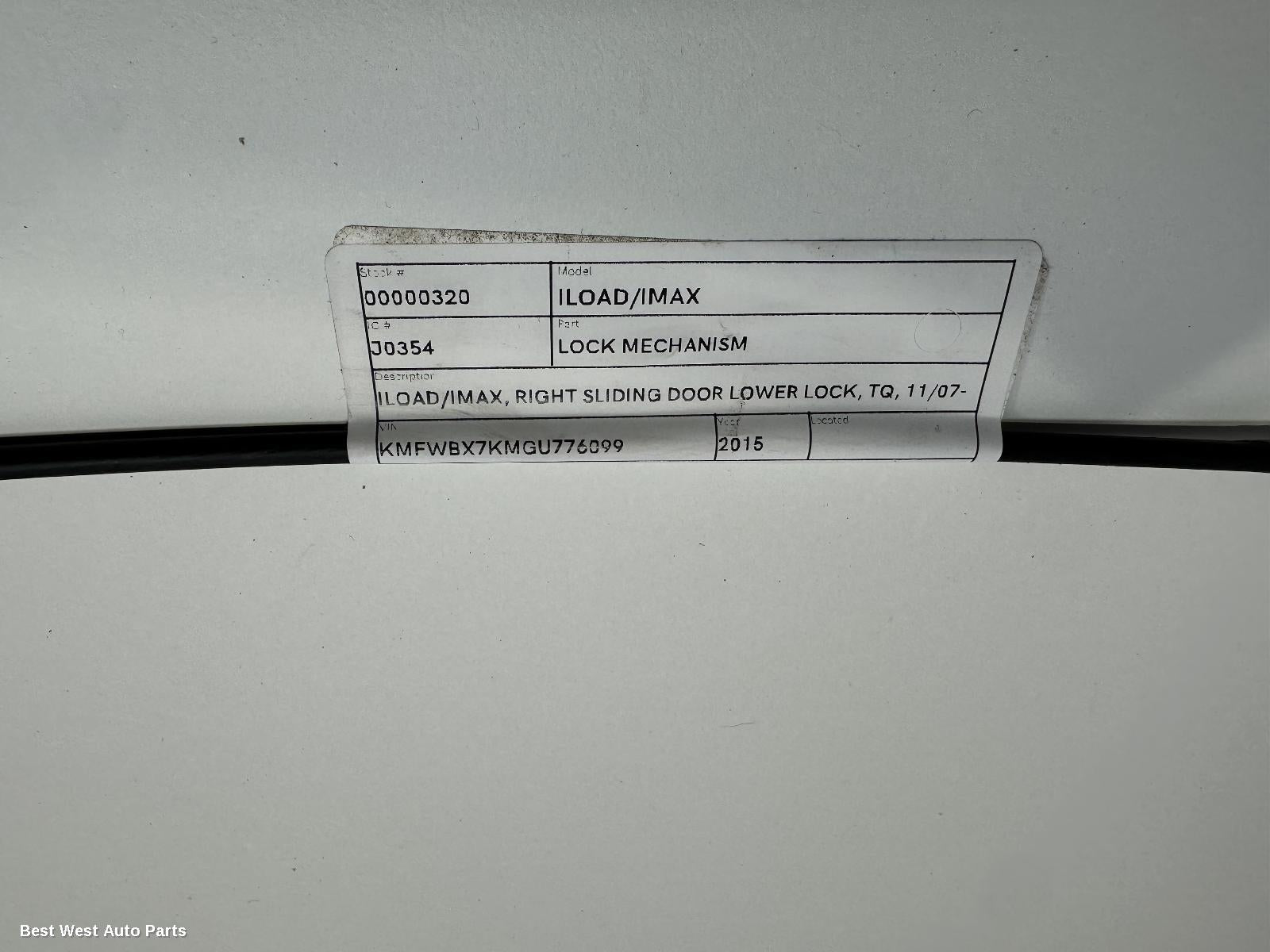 2015 HYUNDAI ILOAD/IMAX Door/Boot/Gate Lock