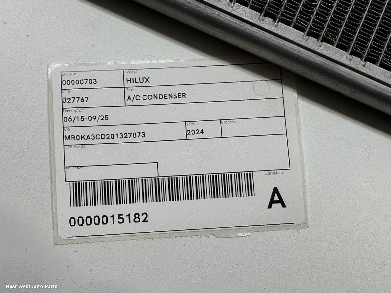 2024 TOYOTA HILUX A/C Condenser