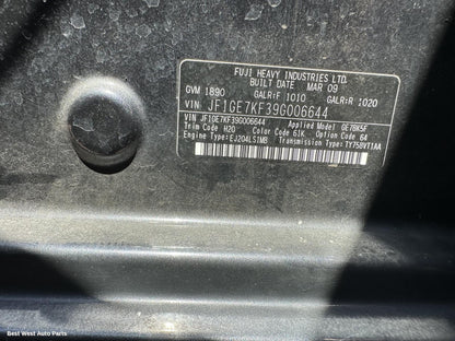 2009 SUBARU IMPREZA Left Taillight