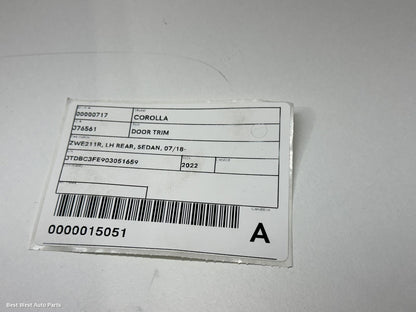 2022 TOYOTA COROLLA Door Trim