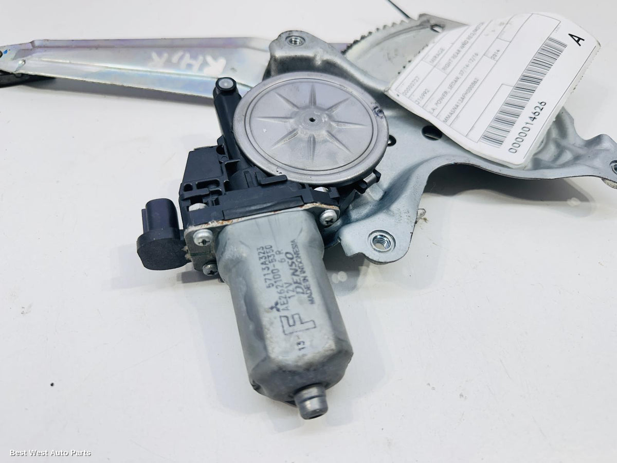 2014 MITSUBISHI MIRAGE Right Rear Wnd Reg/Motor
