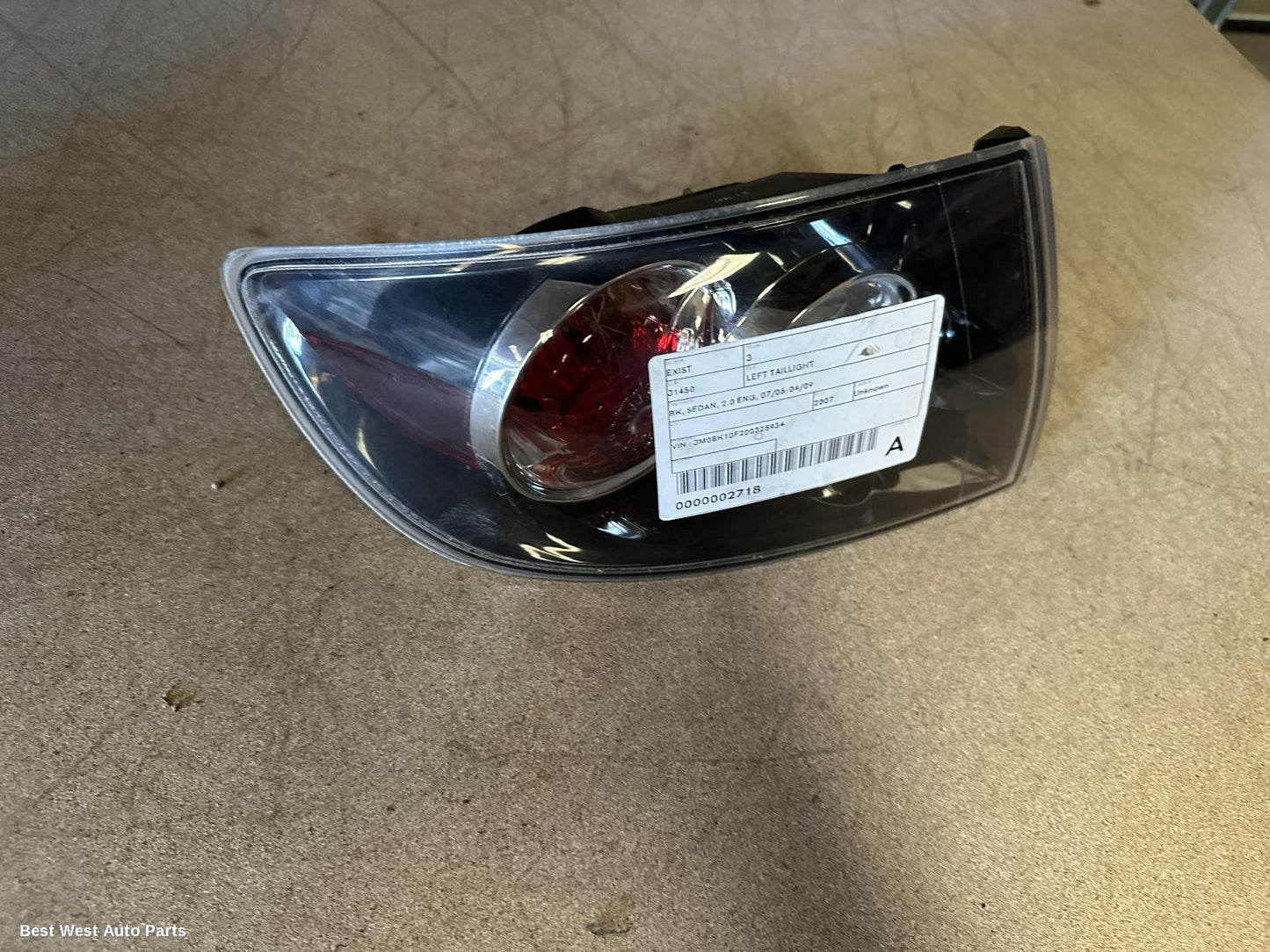 2007 MAZDA 3 Left Taillight