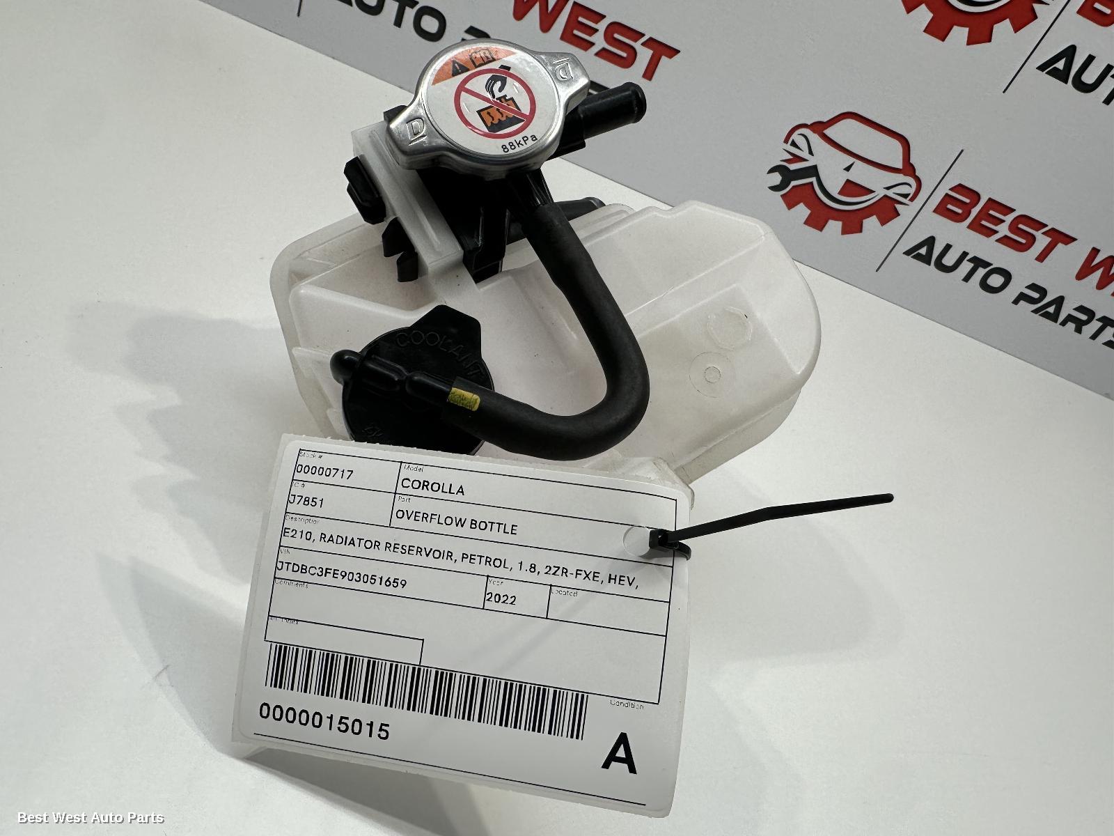 2022 TOYOTA COROLLA Overflow Bottle