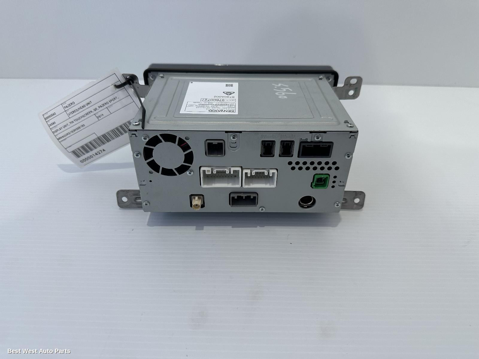 2019 MITSUBISHI PAJERO Radio/Cd/Dvd/Sat/Tv
