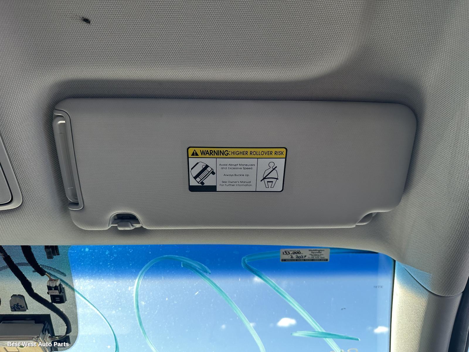 2018 HYUNDAI TUCSON Sunvisor