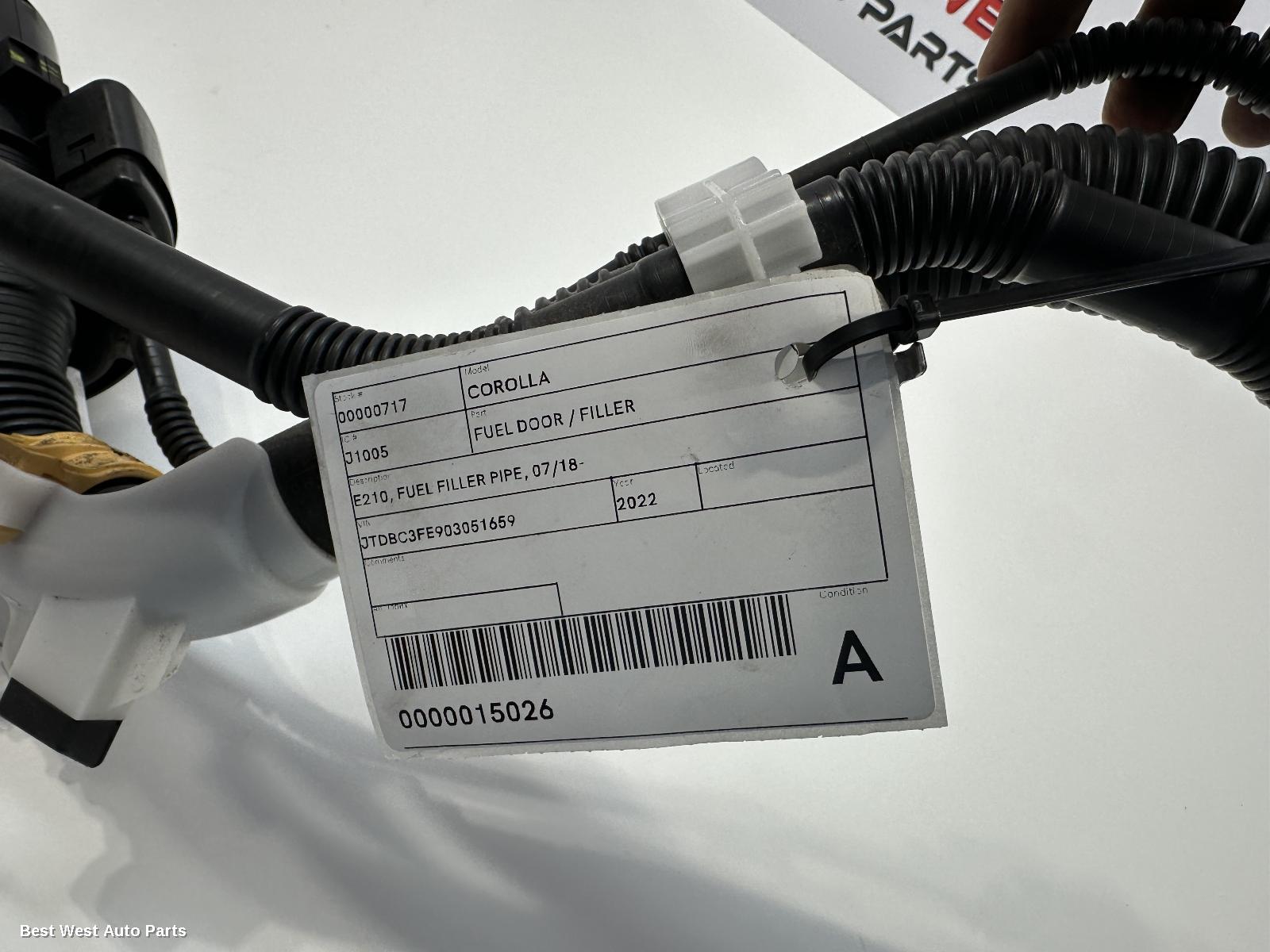 2022 TOYOTA COROLLA Fuel Door / Filler