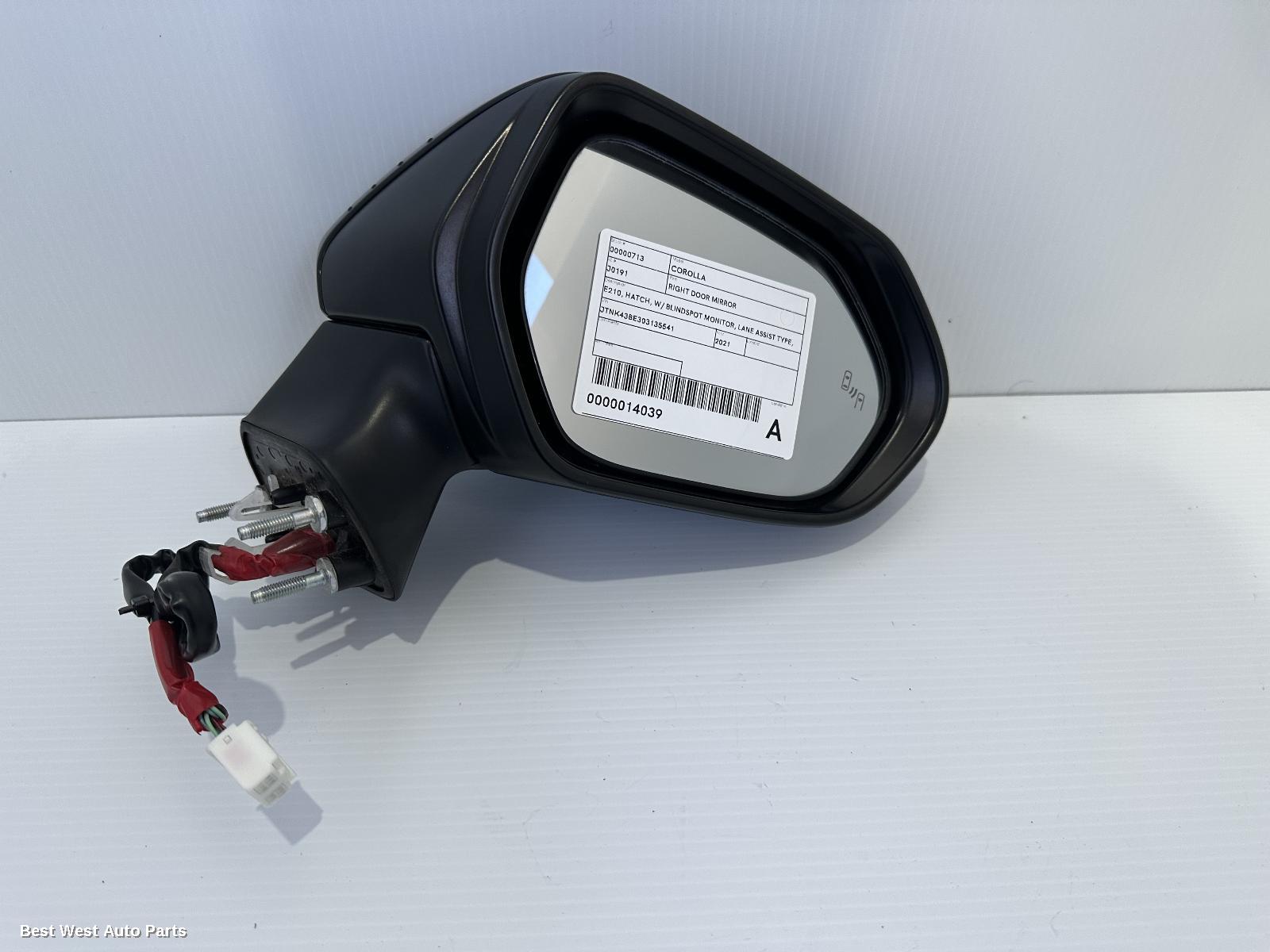 2021 TOYOTA COROLLA Right Door Mirror