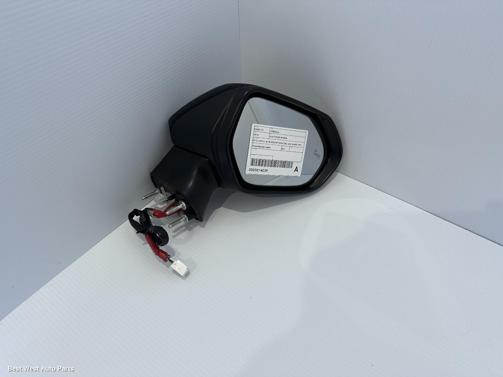 2021 TOYOTA COROLLA Right Door Mirror