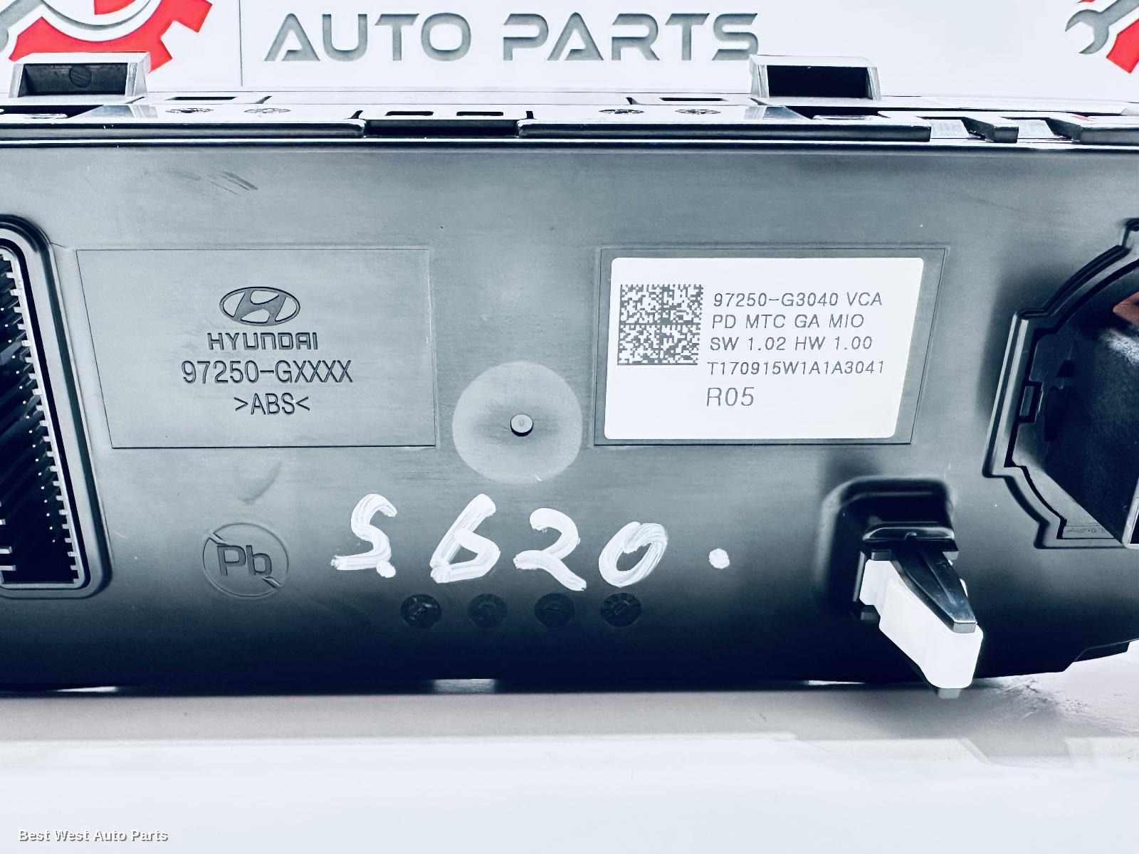 2018 HYUNDAI I30 Heater/Ac Controls