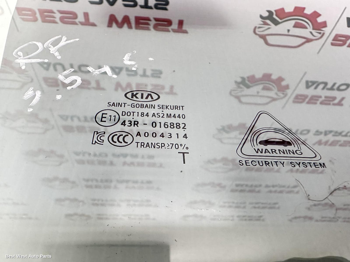2019 KIA CERATO Right Front Door Window