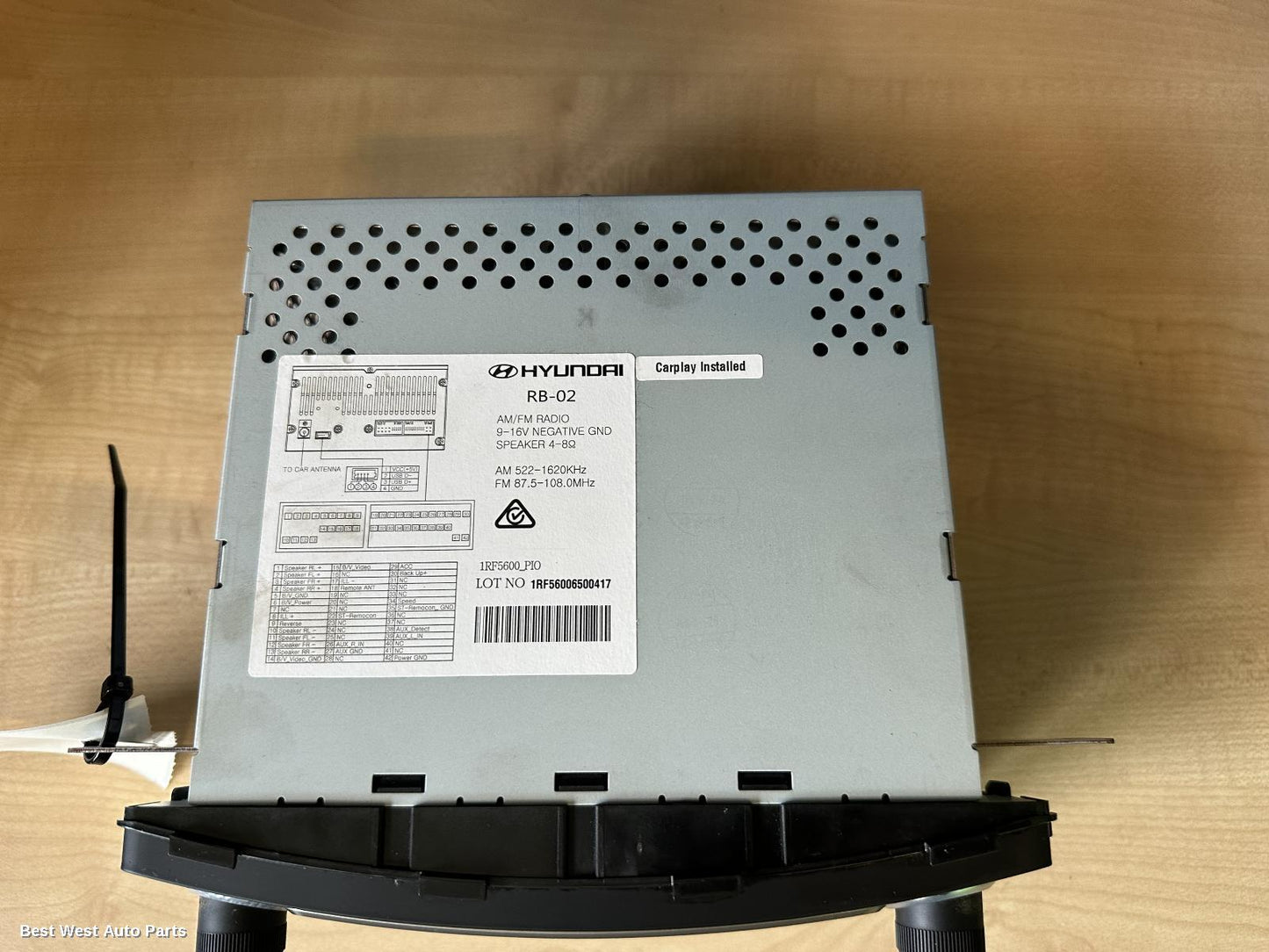 2016 HYUNDAI ACCENT Radio/Cd/Dvd/Sat/Tv