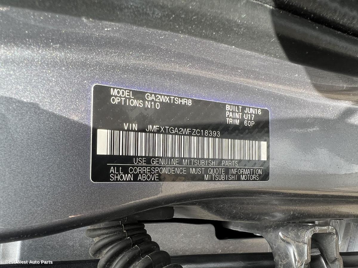 2016 MITSUBISHI ASX Right Front Door Window