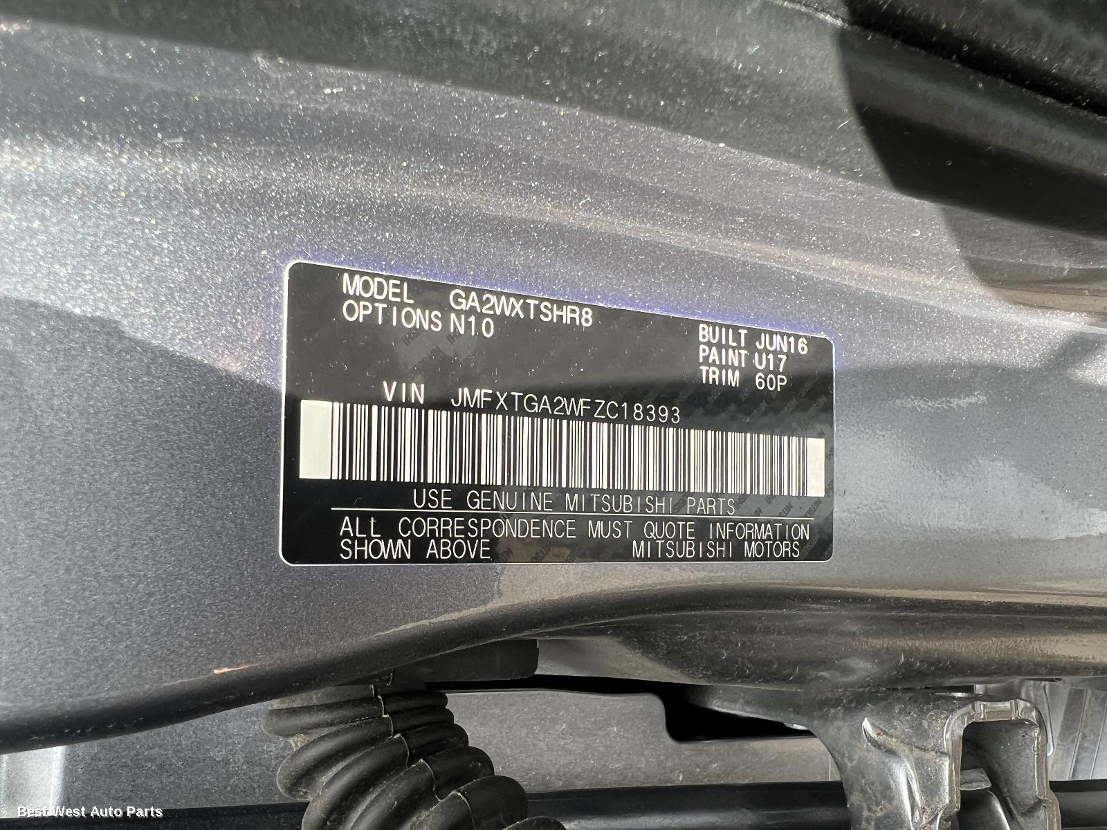 2016 MITSUBISHI ASX Instrument Cluster