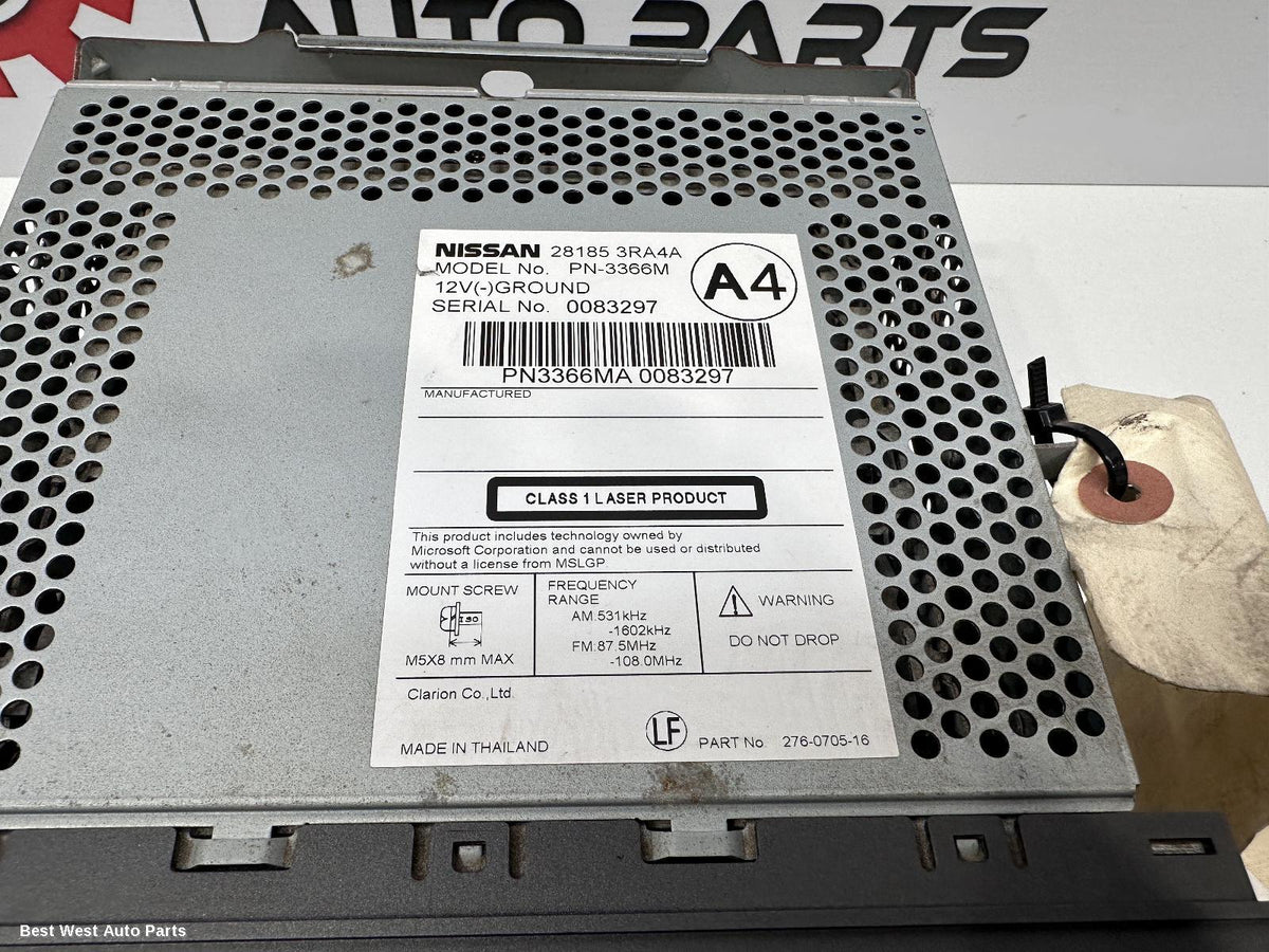 2015 NISSAN PULSAR Radio/Cd/Dvd/Sat/Tv