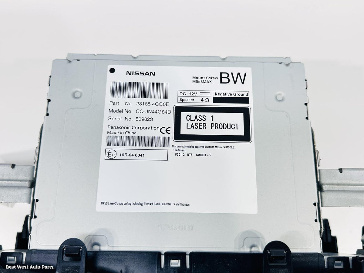 2016 NISSAN QASHQAI Radio/Cd/Dvd/Sat/Tv