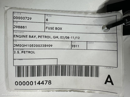 2011 MAZDA 6 Fuse Box