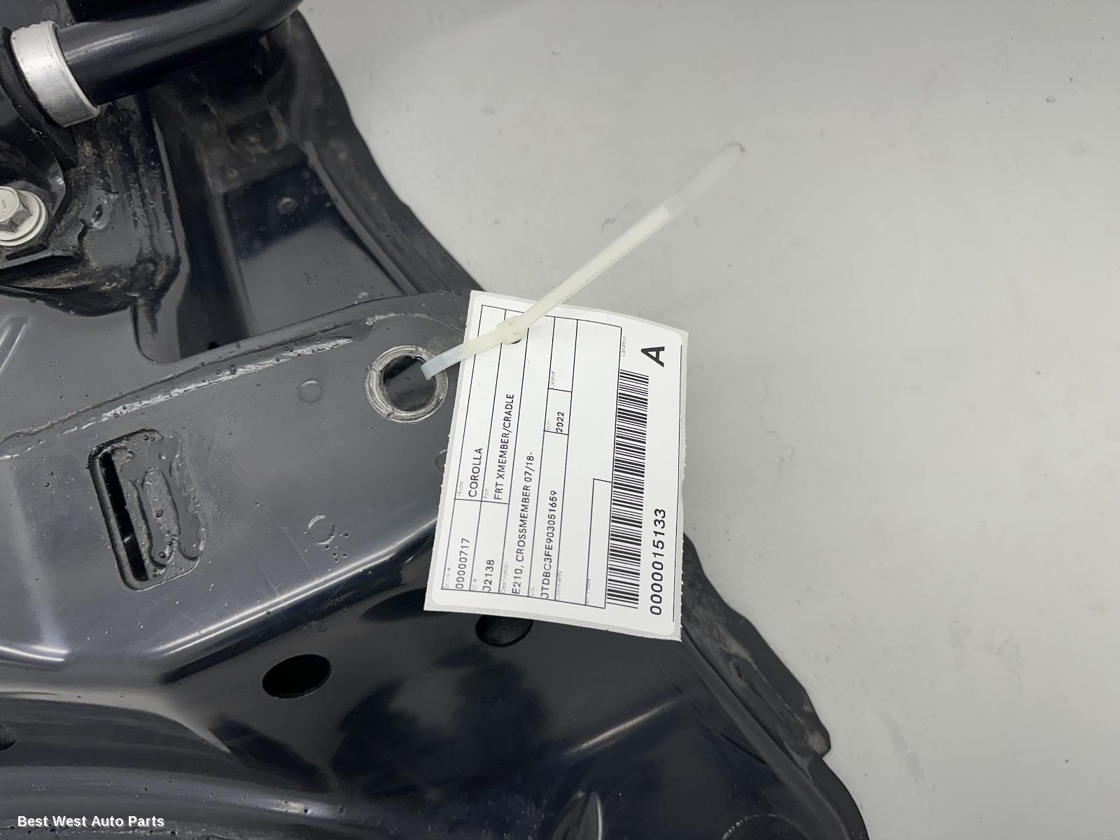 2022 TOYOTA COROLLA Frt Xmember/Cradle