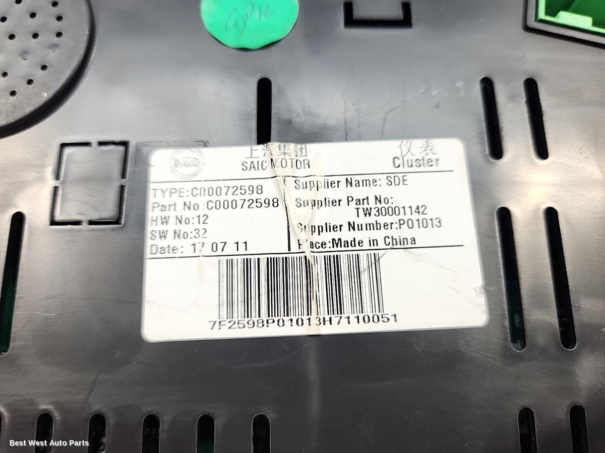 2019 LDV G10 Instrument Cluster