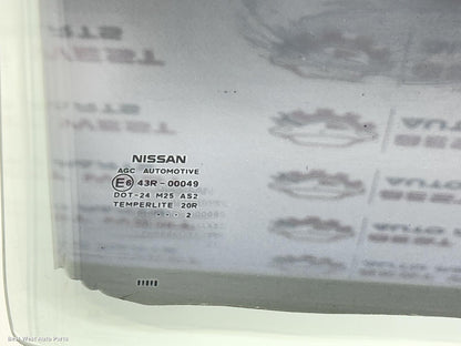 2012 NISSAN DUALIS Right Front Door Window