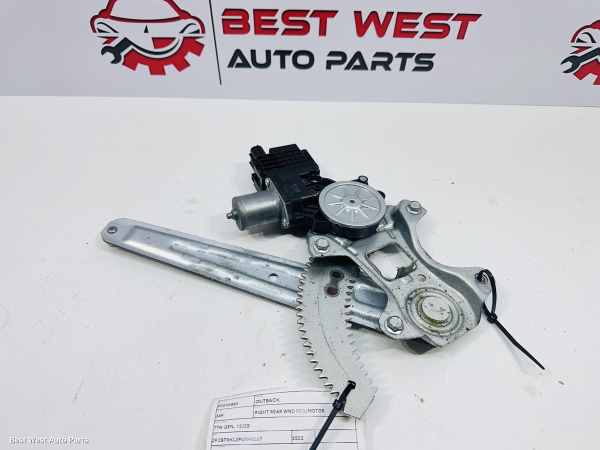 2023 SUBARU OUTBACK Right Rear Wnd Reg/Motor